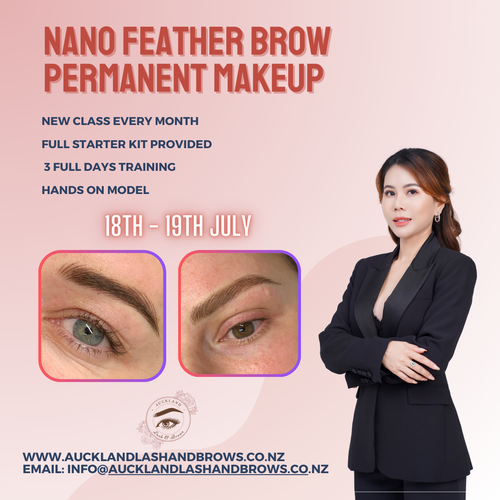 Nano feather brow cosmetic tattooing training course