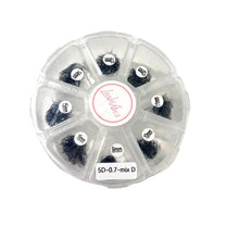 Loose premade fans mix sizes box