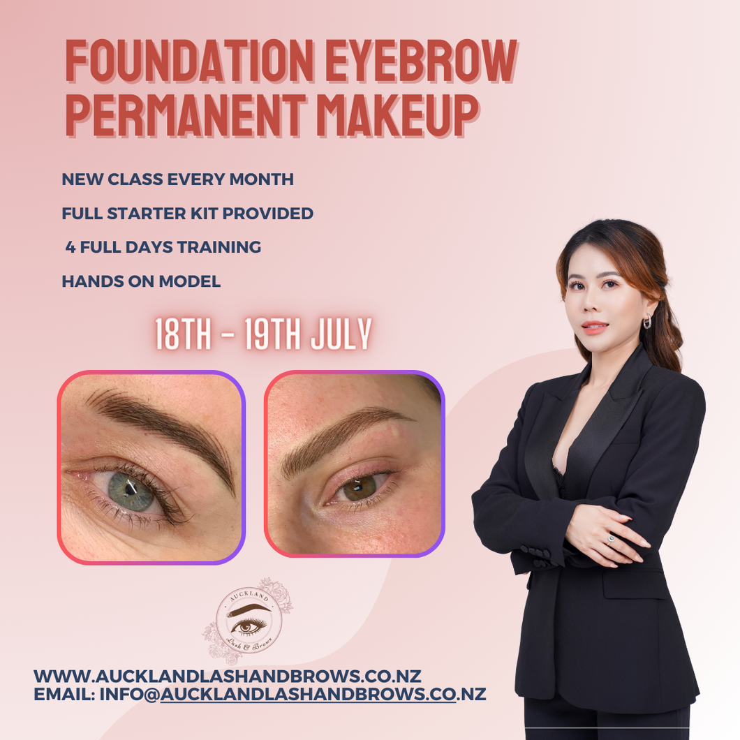 Foundation eyebrow permanent makeup course