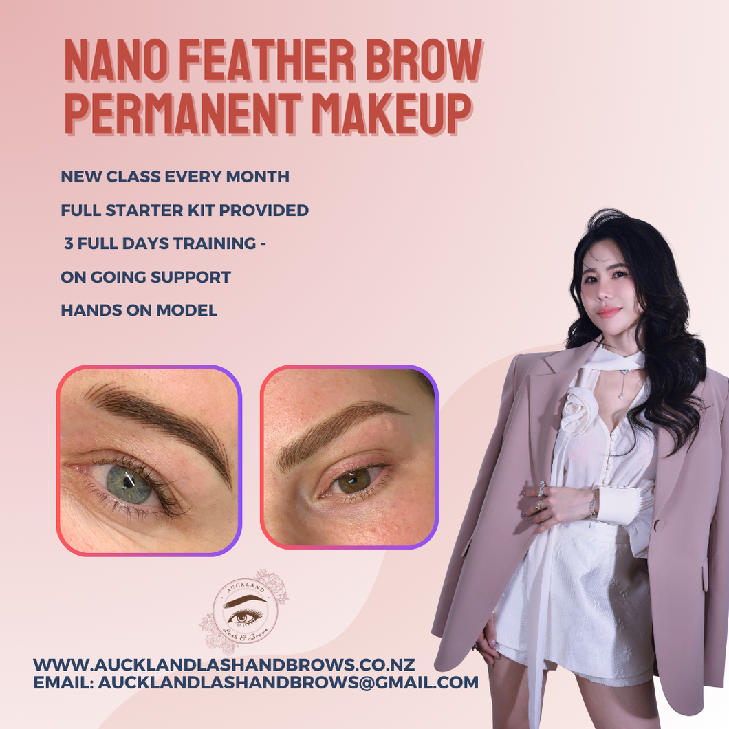 Nano feather brow cosmetic tattooing training course