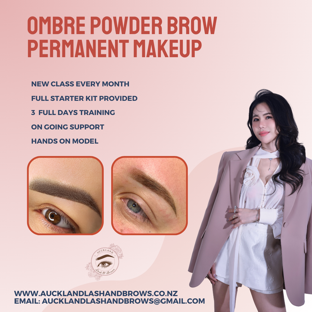 Ombre powder brow cosmetic tattooing training course