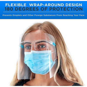 Safety Face shield with glass frame